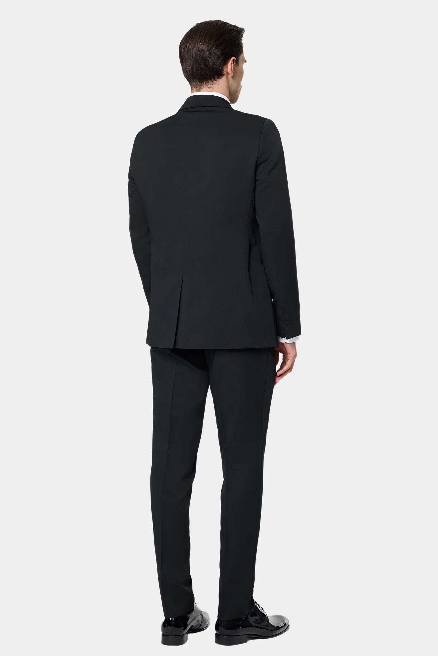 Twn Slim Fit Siyah Krep Desen Smokin Takim Elbise