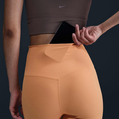 Nike Dri-fıt Zenvy Hr 7/8 Rib Tght Kadın Turuncu Tayt