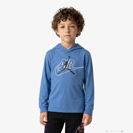 Jordan Mj Jumpman Air Hooded Çocuk Mavi Sweatshirt