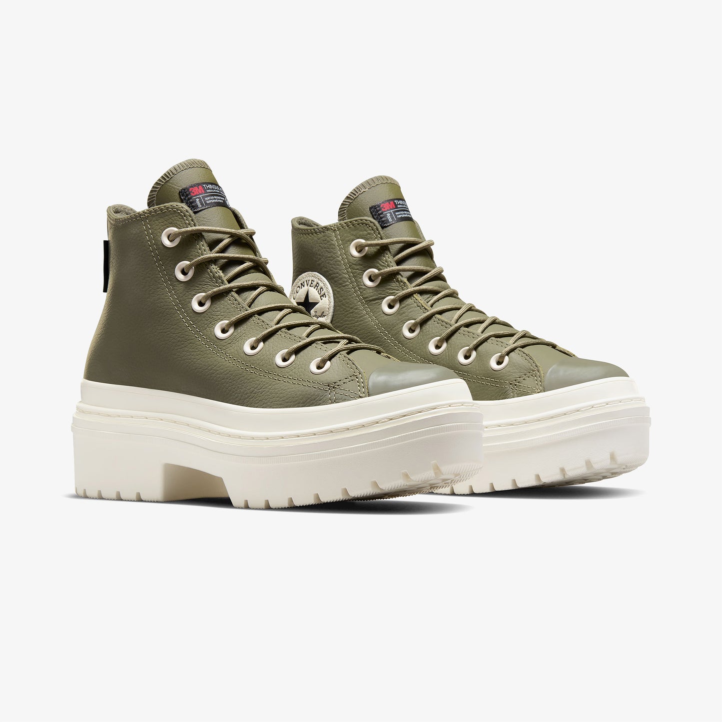Converse Chuck Taylor All Star Lugged Heel Unisex Yeşil Deri Platform Bot