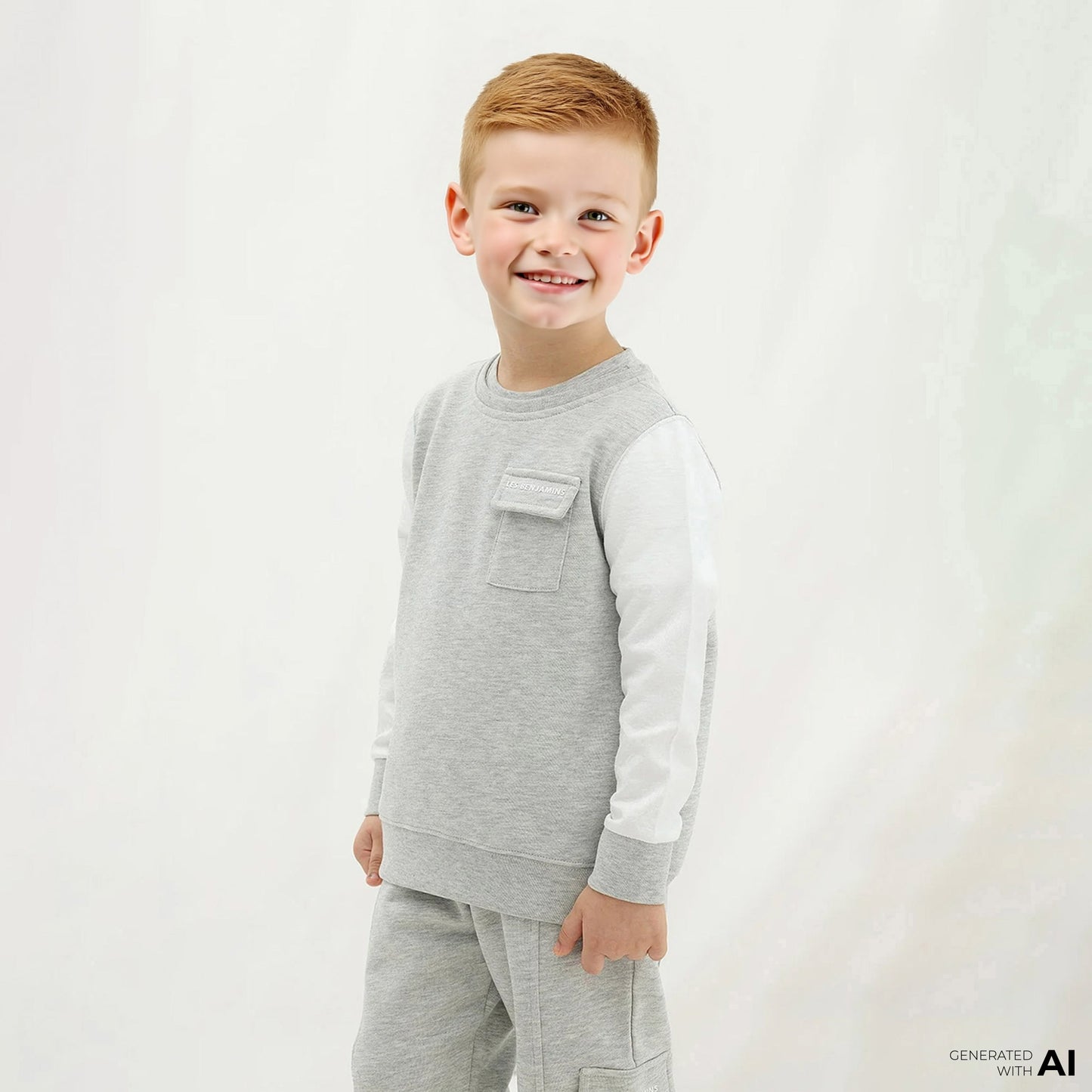 Les Benjamins 403 Çocuk Gri Sweatshirt