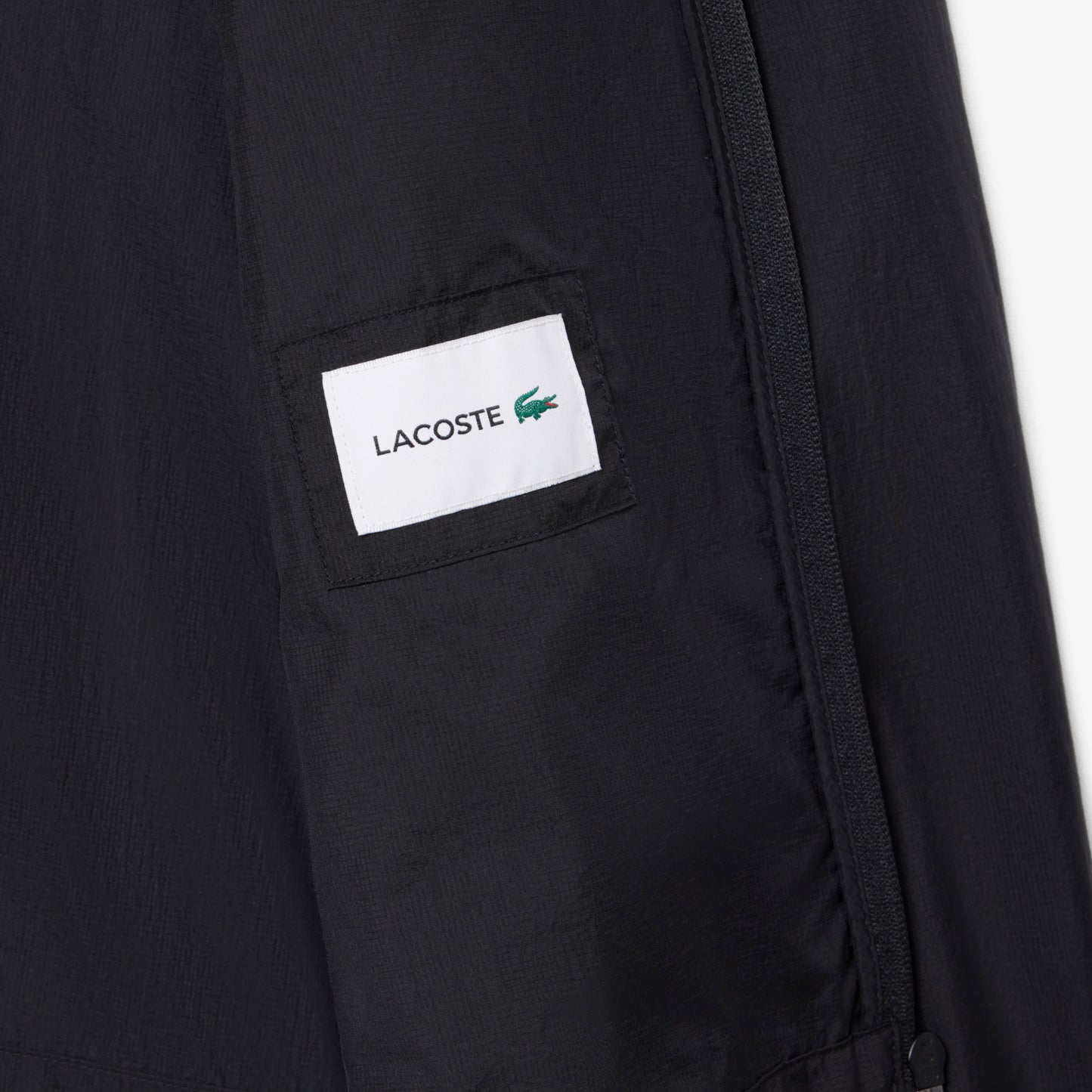 Lacoste Erkek Kapüşonlu Siyah Yağmurluk