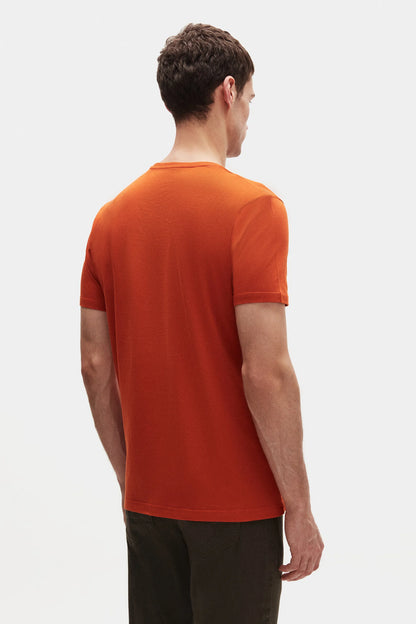 Ds Damat Regular Fit Kiremit Düz T-shirt