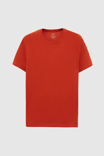 Ds Damat Regular Fit Kiremit Düz T-shirt