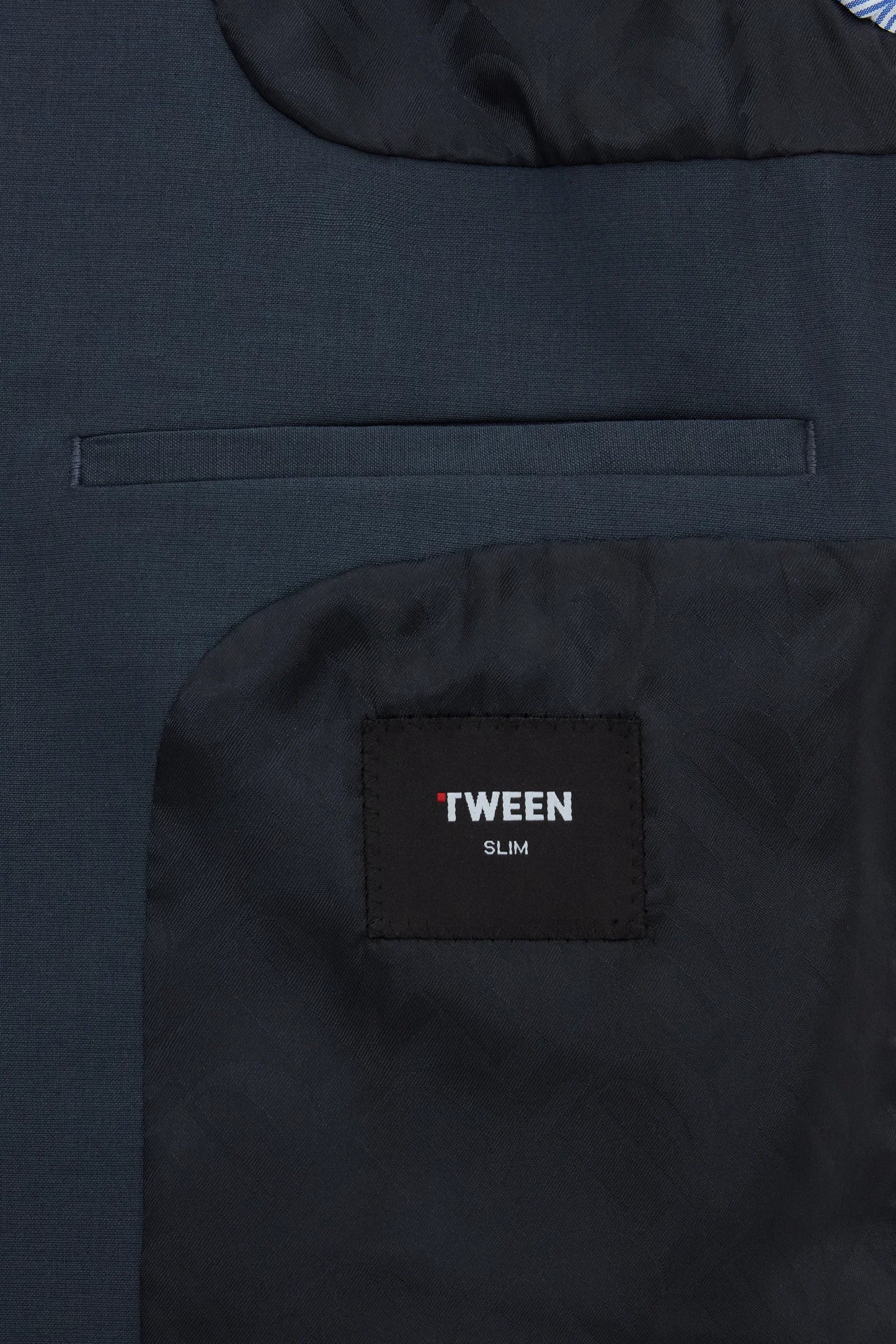 Tween Slim Fit Lacivert Düz Yünlü Takim Elbise