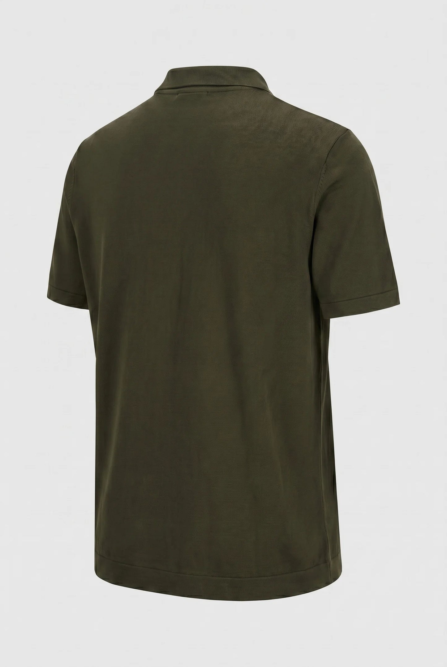 Tween Slim Fit Haki Yarım Fermuarlı Polo Yaka Yazlık T-shirt
