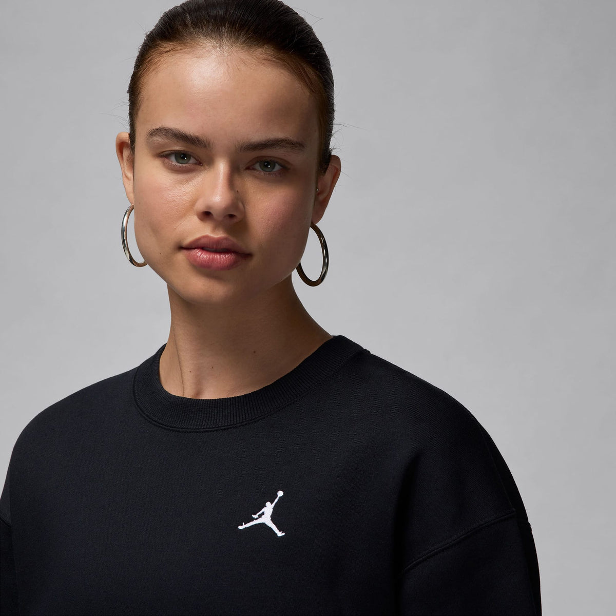 Jordan Brk Flc Crew 24 Kadın Siyah Sweatshirt