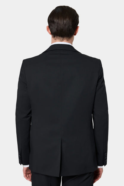 Twn Slim Fit Siyah Düz Smokin Yelekli Takim Elbise