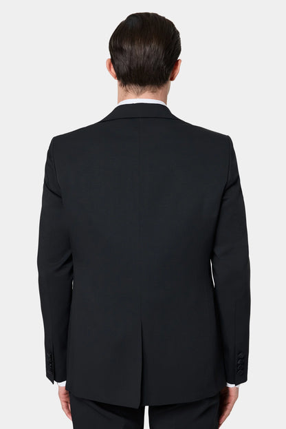 Twn Slim Fit Siyah Düz Smokin Yelekli Takim Elbise