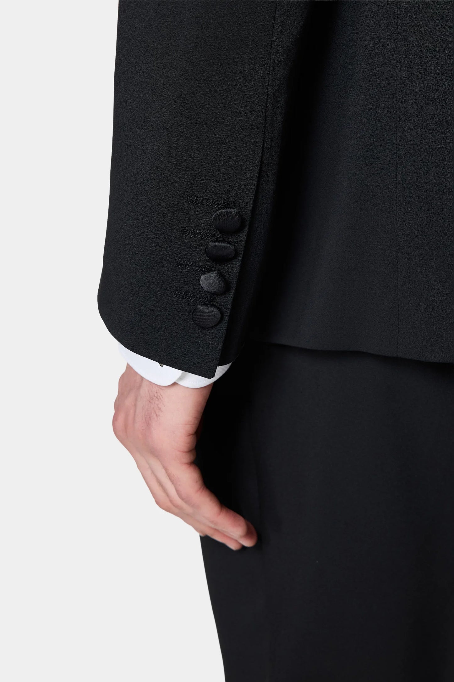 Twn Slim Fit Siyah Düz Smokin Yelekli Takim Elbise