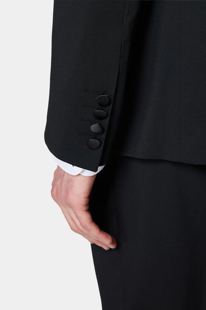 Twn Slim Fit Siyah Düz Smokin Yelekli Takim Elbise