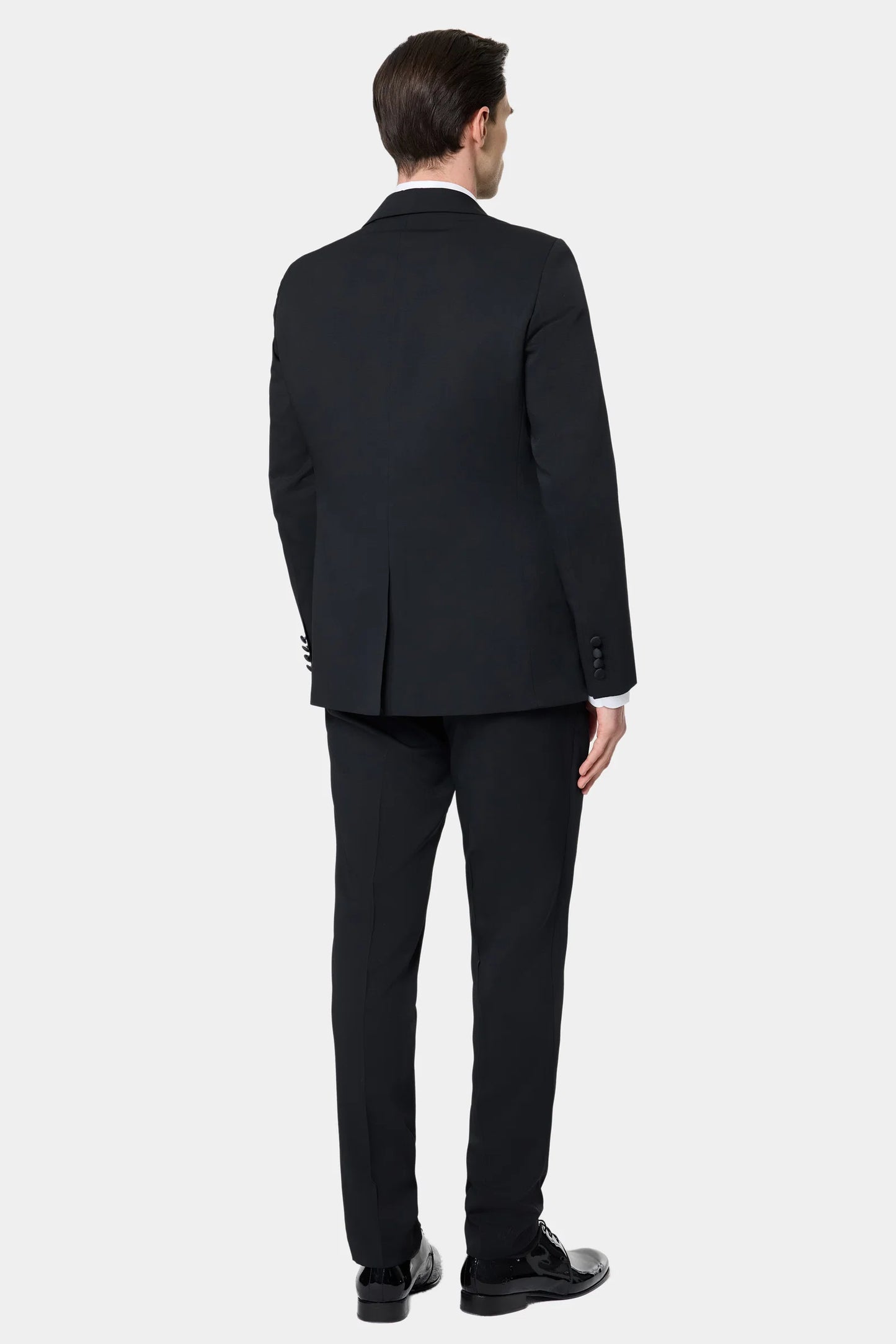 Twn Slim Fit Siyah Düz Smokin Yelekli Takim Elbise