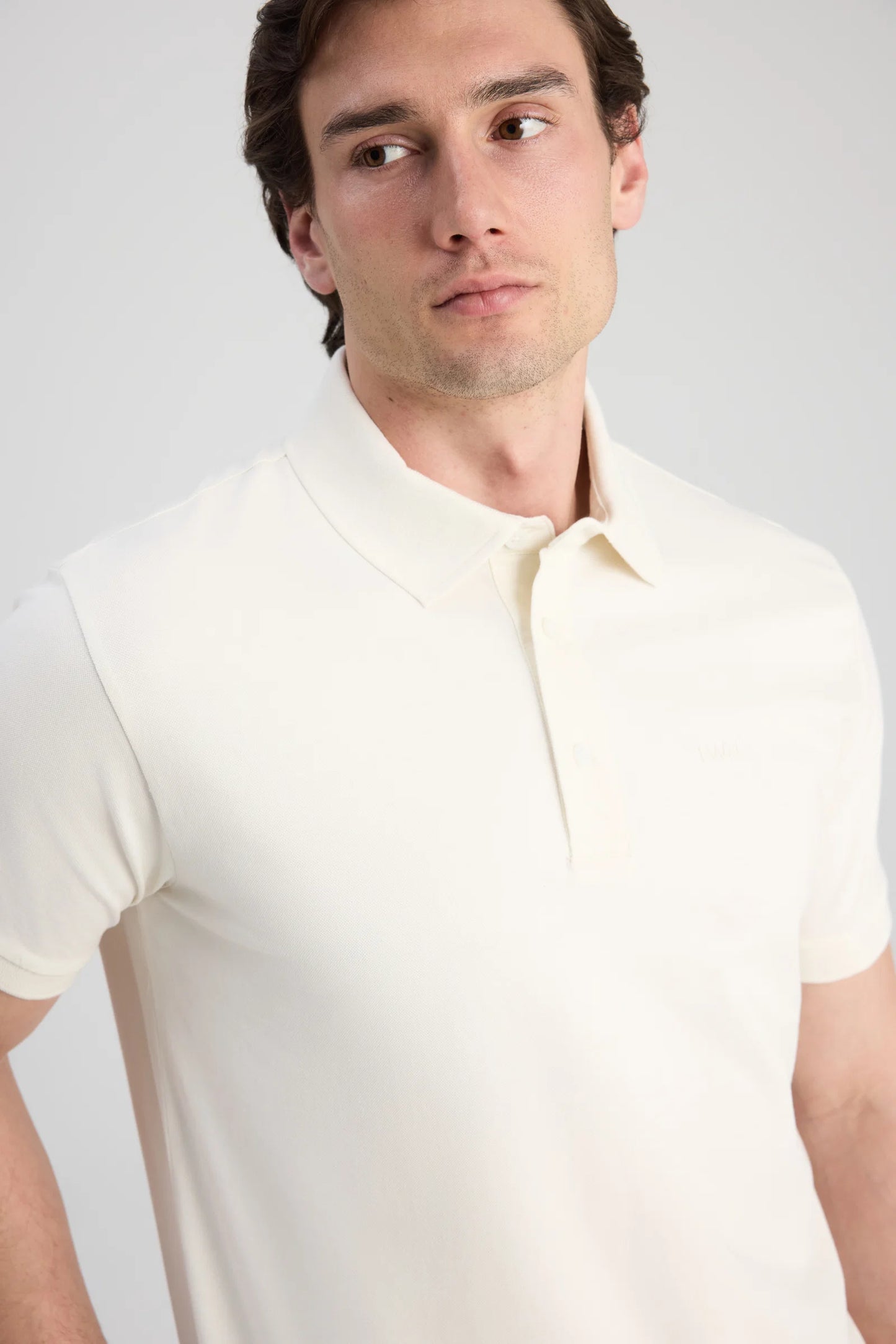 Twn Slim Fit Ekru Pike Dokulu T-shirt