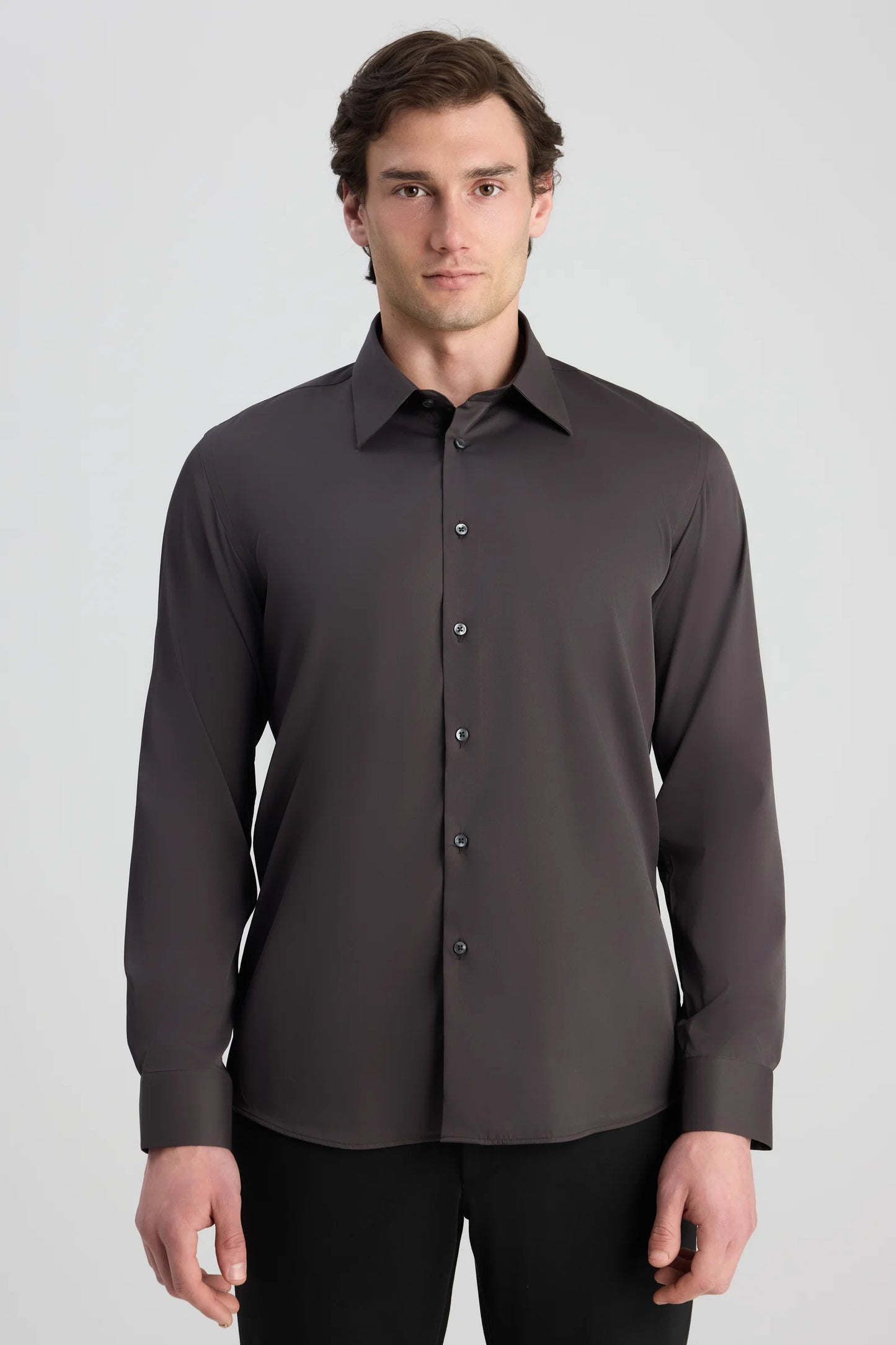Twn Slim Fit Vizon Düz Travel Gömlek