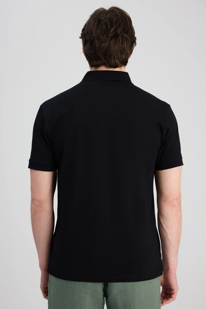 Twn Slim Fit Siyah Pike Dokulu T-shirt