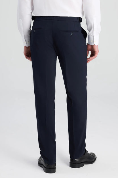 Ds Damat Lacivert Armürlü Kumaş Pantolon