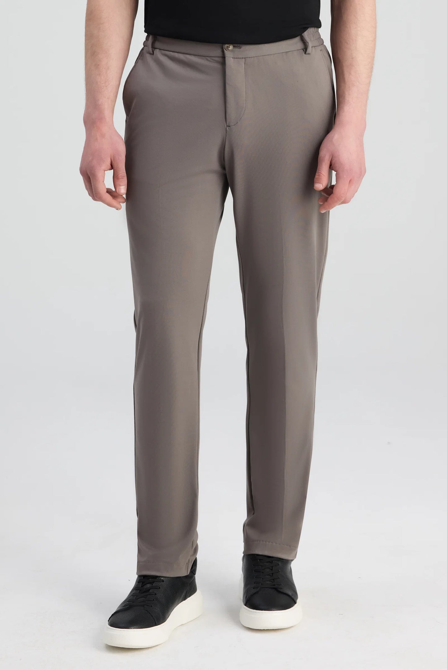 Twn Relaxed Fit (pilesiz) Vizon Düz Jogger Pantolon