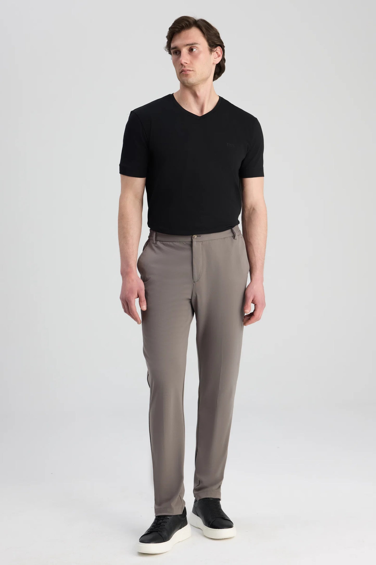 Twn Relaxed Fit (pilesiz) Vizon Düz Jogger Pantolon