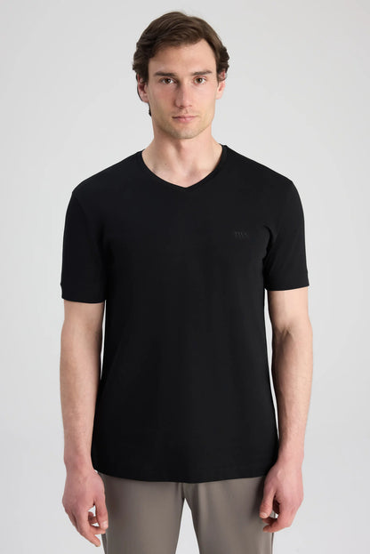 Twn Slim Fit Siyah Düz T-shirt