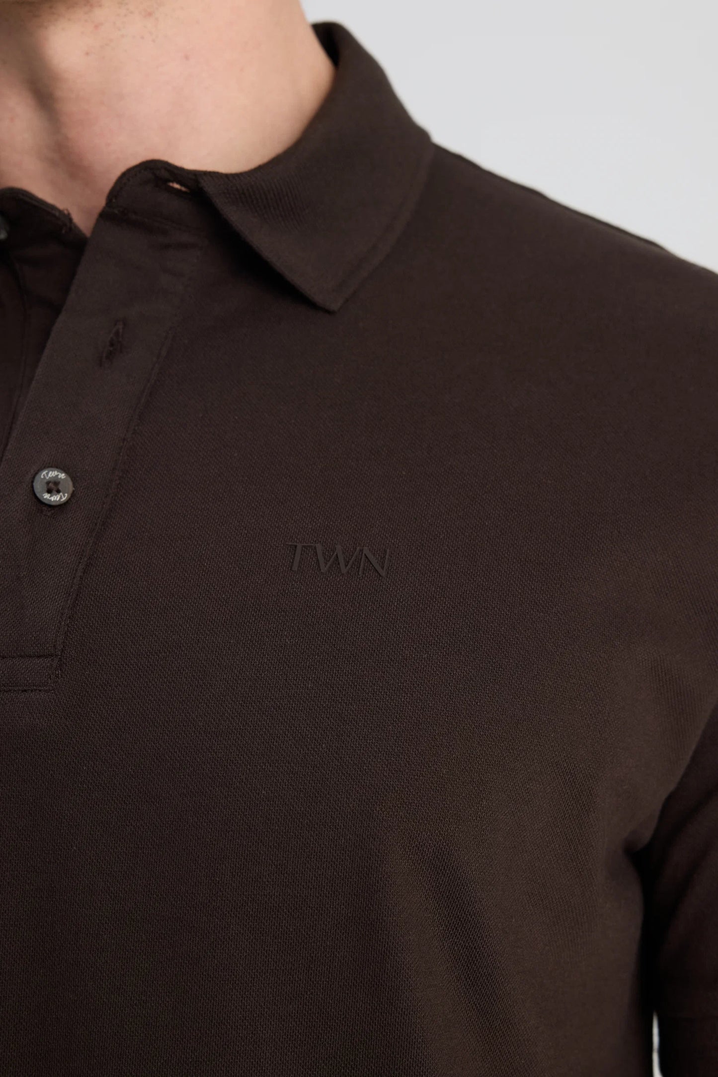 Twn Slim Fit Kahverengi Pike Dokulu T-shirt