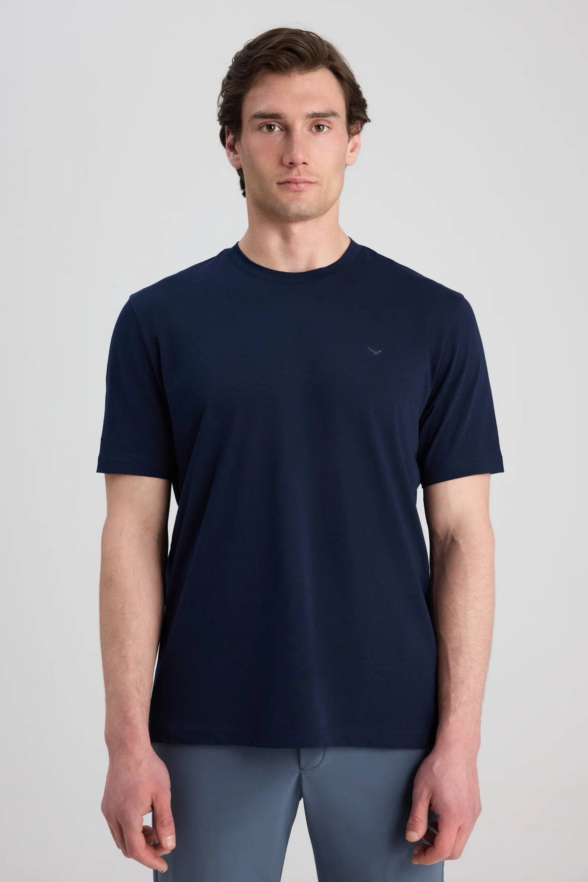 Ds Damat Regular Fit Lacivert Düz T-shirt