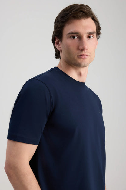 Ds Damat Regular Fit Lacivert Düz T-shirt
