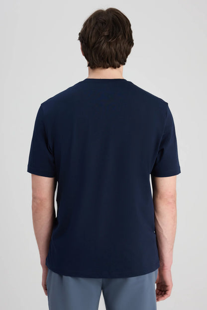 Ds Damat Regular Fit Lacivert Düz T-shirt