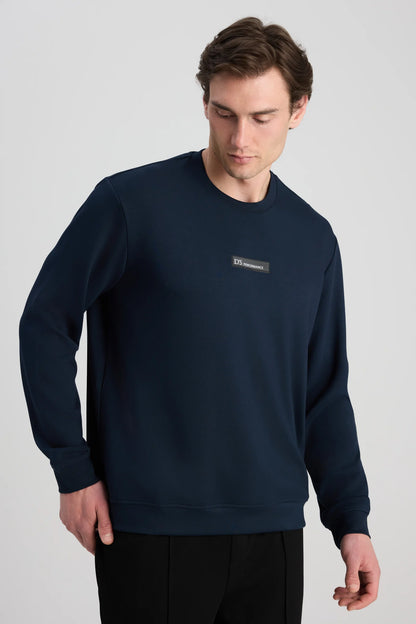 Ds Damat Regular Fit Lacivert Düz Sweatshirt