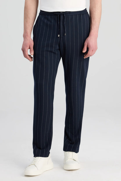 Ds Damat Regular Fit Lacivert Baskılı Takim Elbise