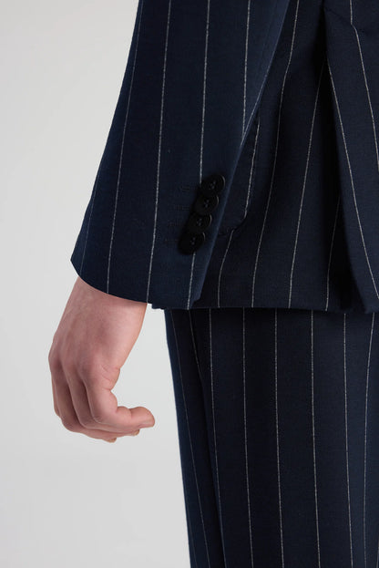 Ds Damat Regular Fit Lacivert Baskılı Takim Elbise