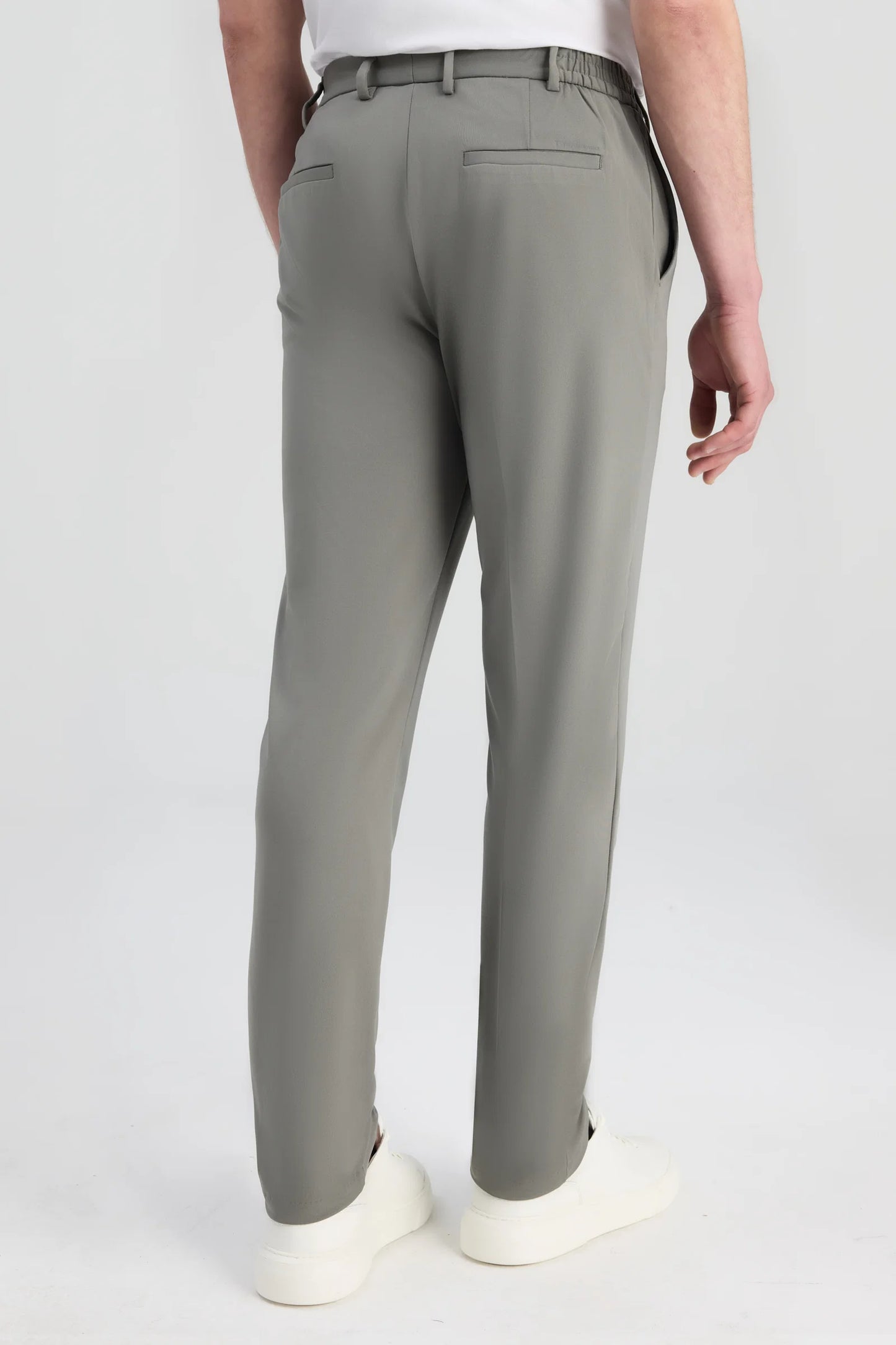 Twn Relaxed Fit (pilesiz) Adaçayı Düz Jogger Pantolon