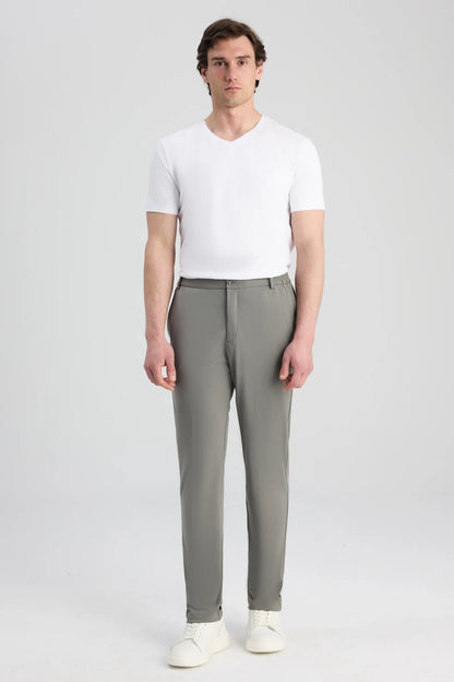 Twn Relaxed Fit (pilesiz) Adaçayı Düz Jogger Pantolon