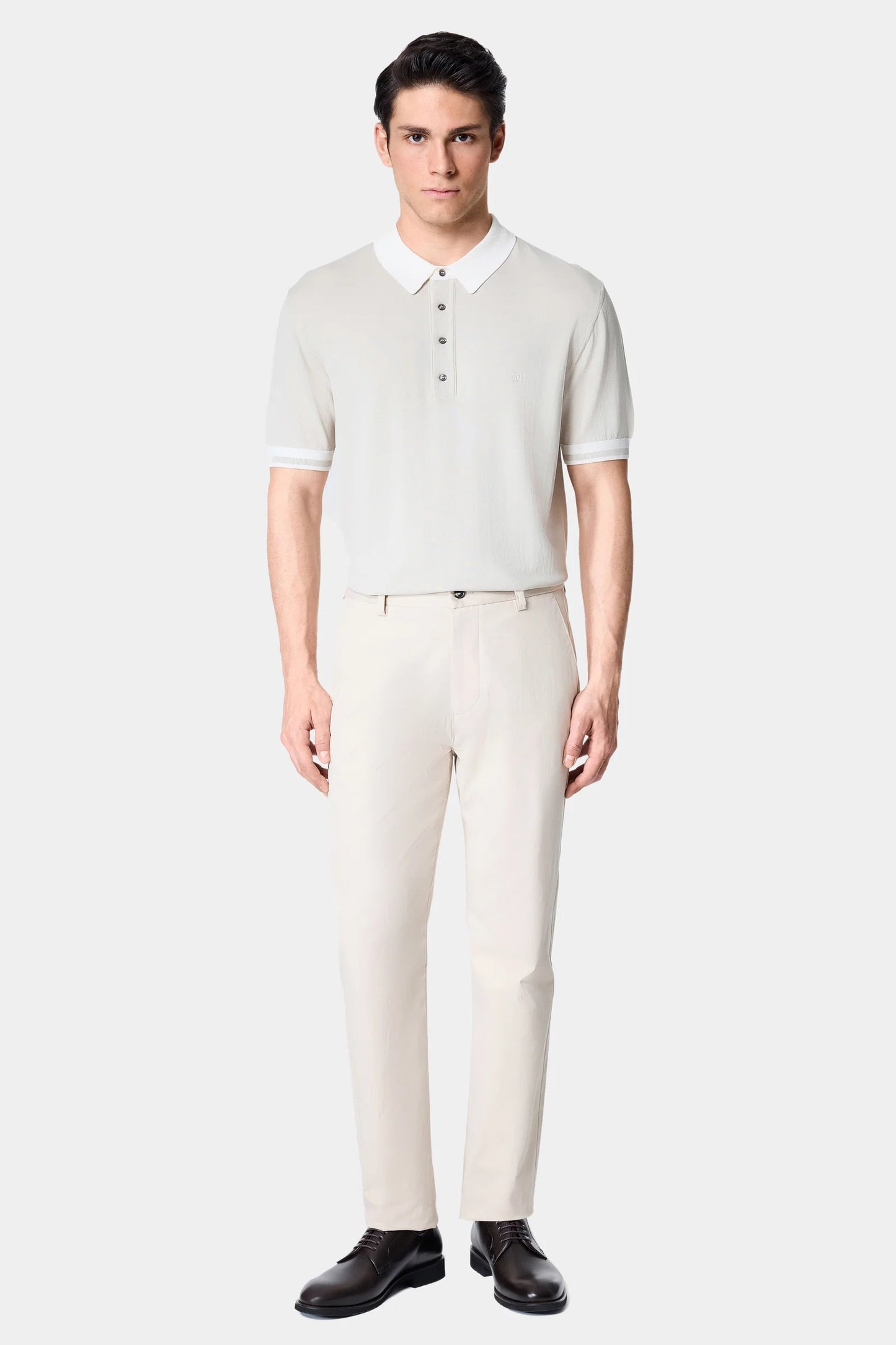 Damat Comfort Fit Bej Düz Kumaş Pantolon