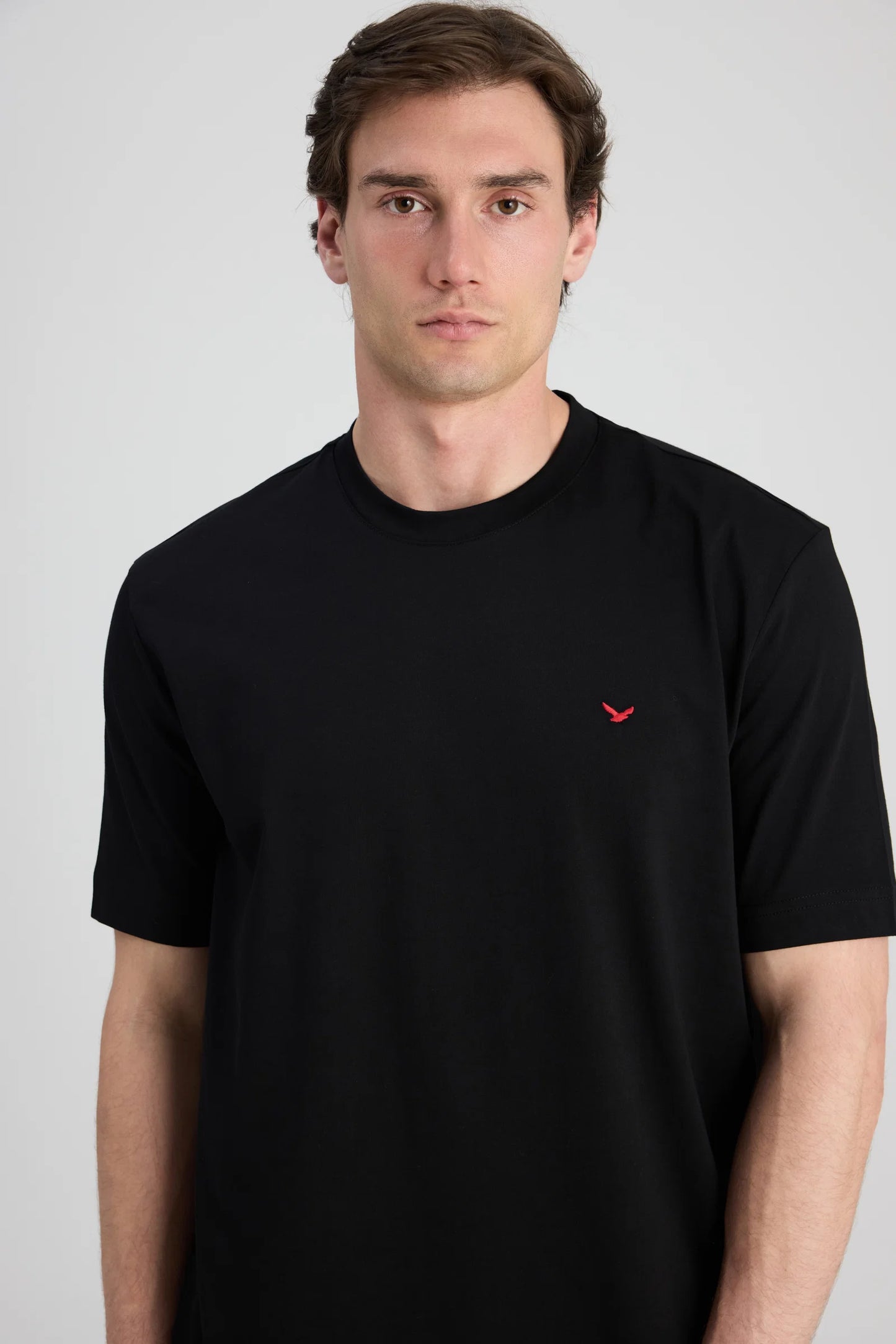 Ds Damat Regular Fit Siyah Düz T-shirt