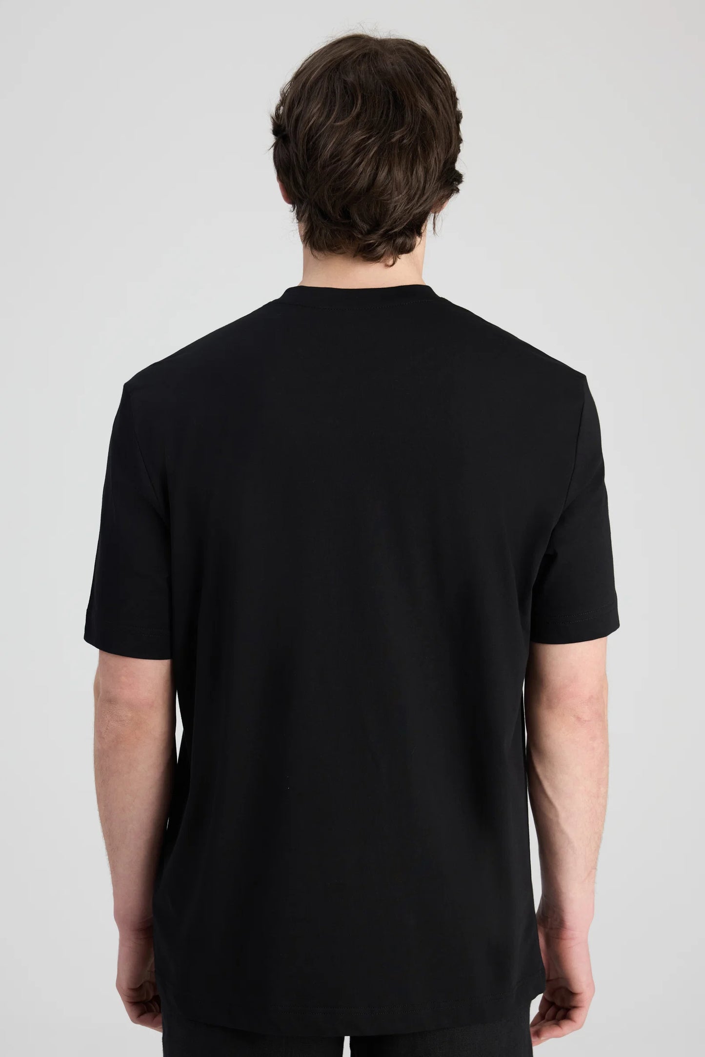 Ds Damat Regular Fit Siyah Düz T-shirt