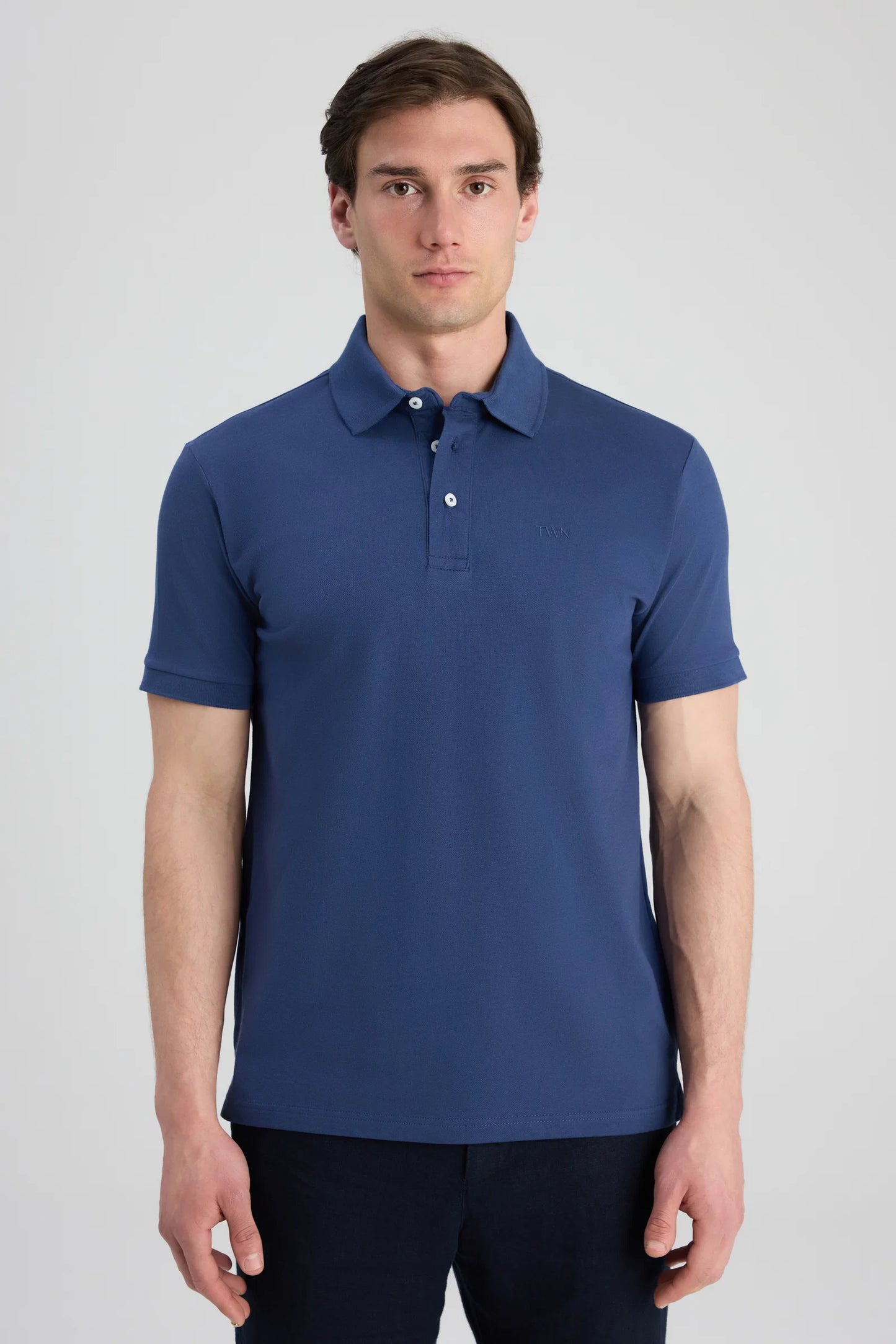 Twn Slim Fit Indigo Pike Dokulu T-shirt