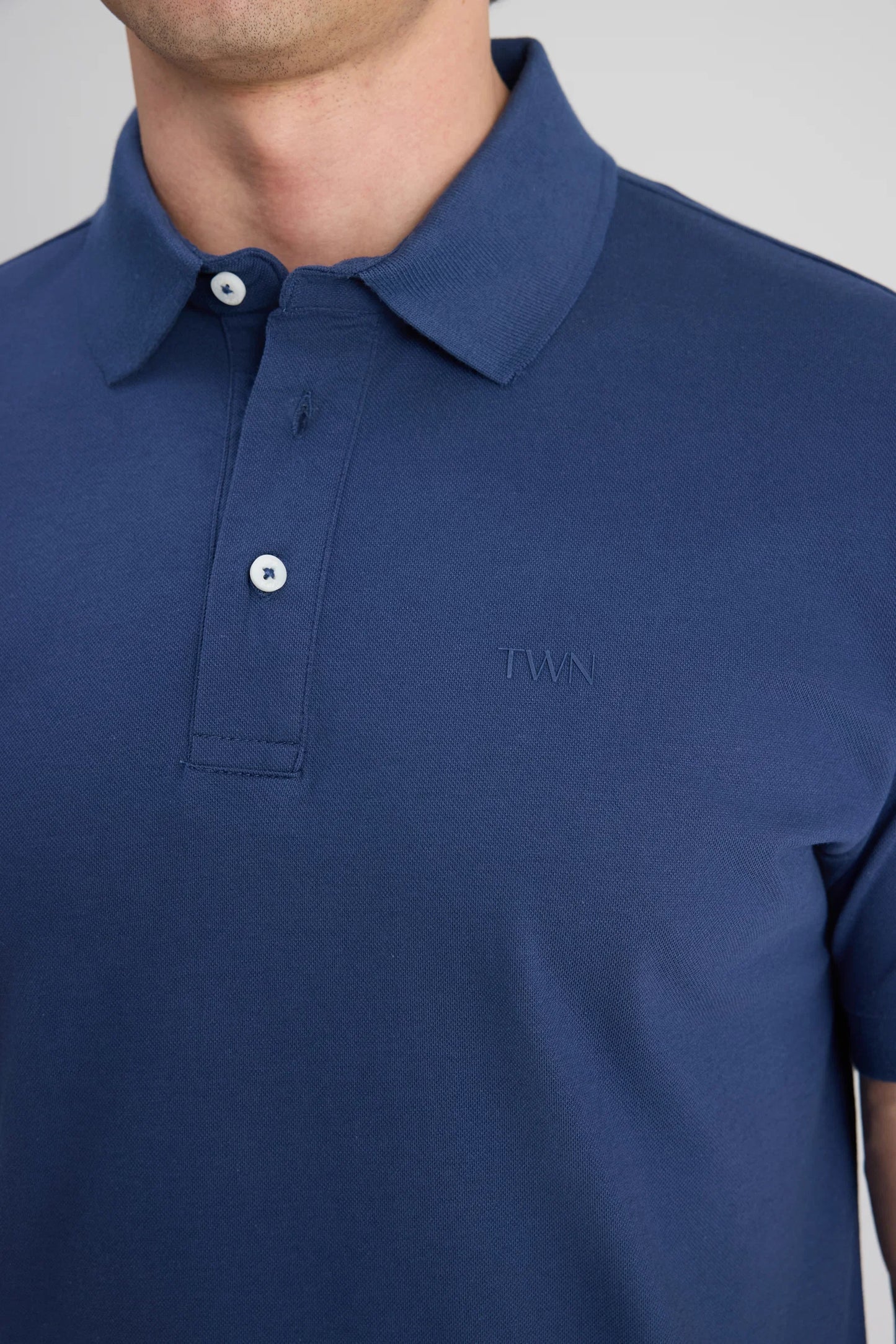 Twn Slim Fit Indigo Pike Dokulu T-shirt