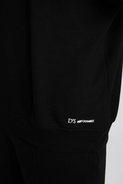 Ds Damat Regular Fit Siyah Düz Sweatshirt