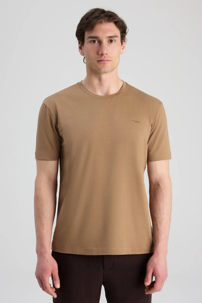 Twn Slim Fit Olıve Yeşili Düz T-shirt