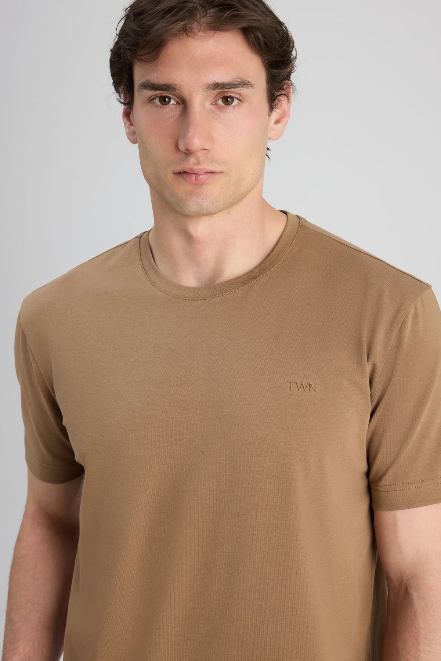Twn Slim Fit Olıve Yeşili Düz T-shirt