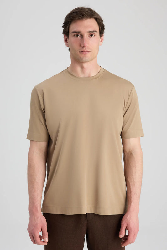 Ds Damat Regular Fit Bej Düz T-shirt
