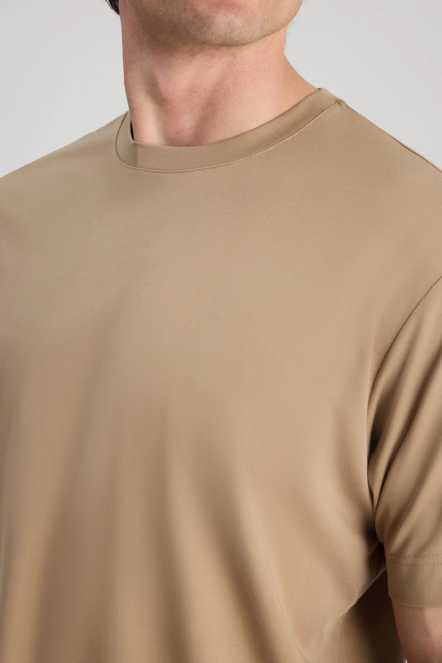 Ds Damat Regular Fit Bej Düz T-shirt