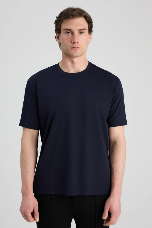 Ds Damat Regular Fit Lacivert Düz T-shirt