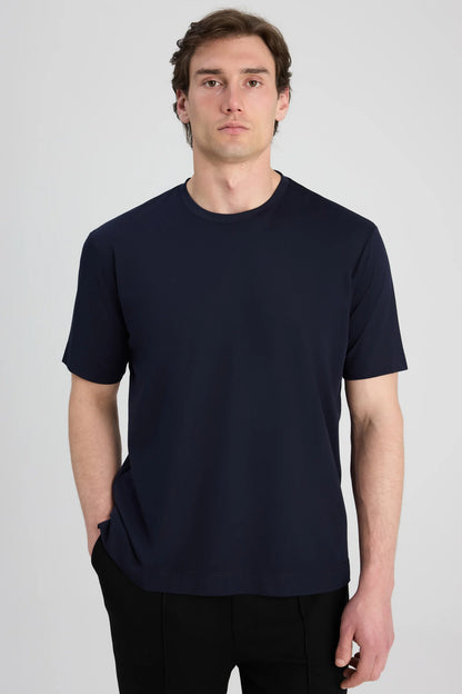 Ds Damat Regular Fit Lacivert Düz T-shirt