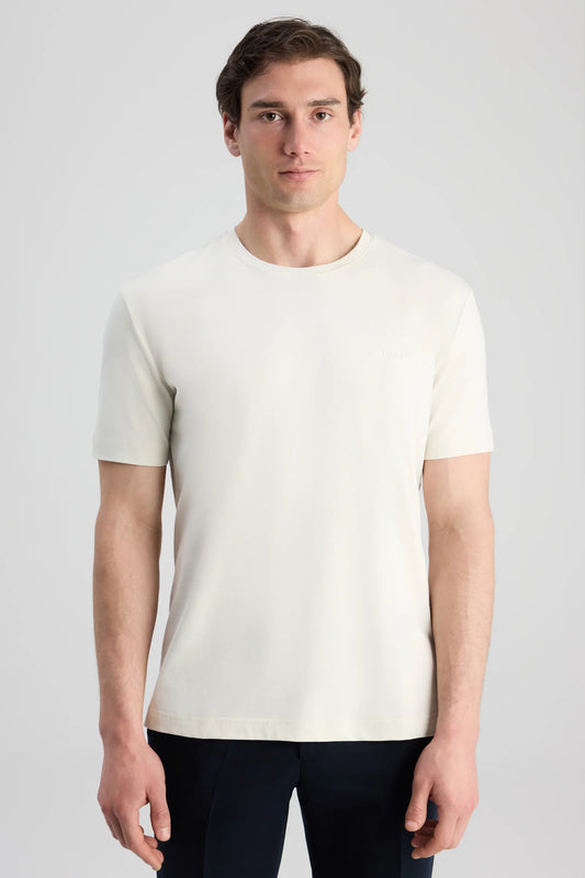 Twn Slim Fit Taş Düz T-shirt