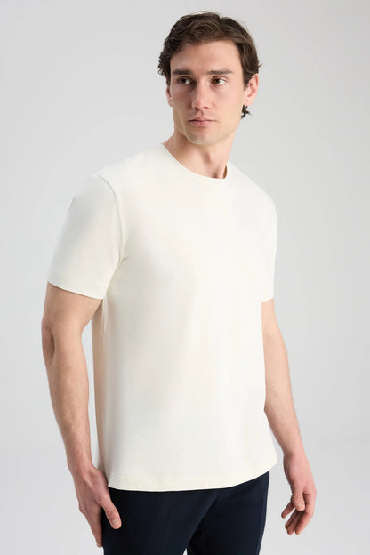 Twn Slim Fit Taş Düz T-shirt
