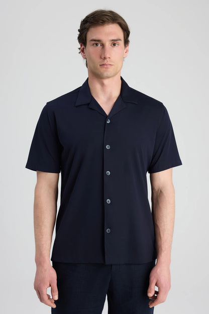 Twn Slim Fit Lacivert Armürlü Gömlek