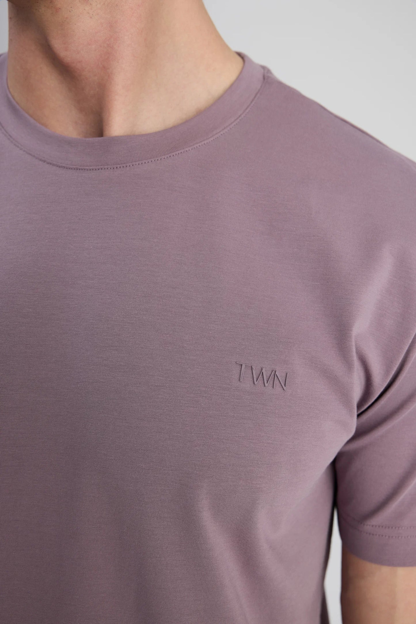 Twn Slim Fit Lila Düz T-shirt