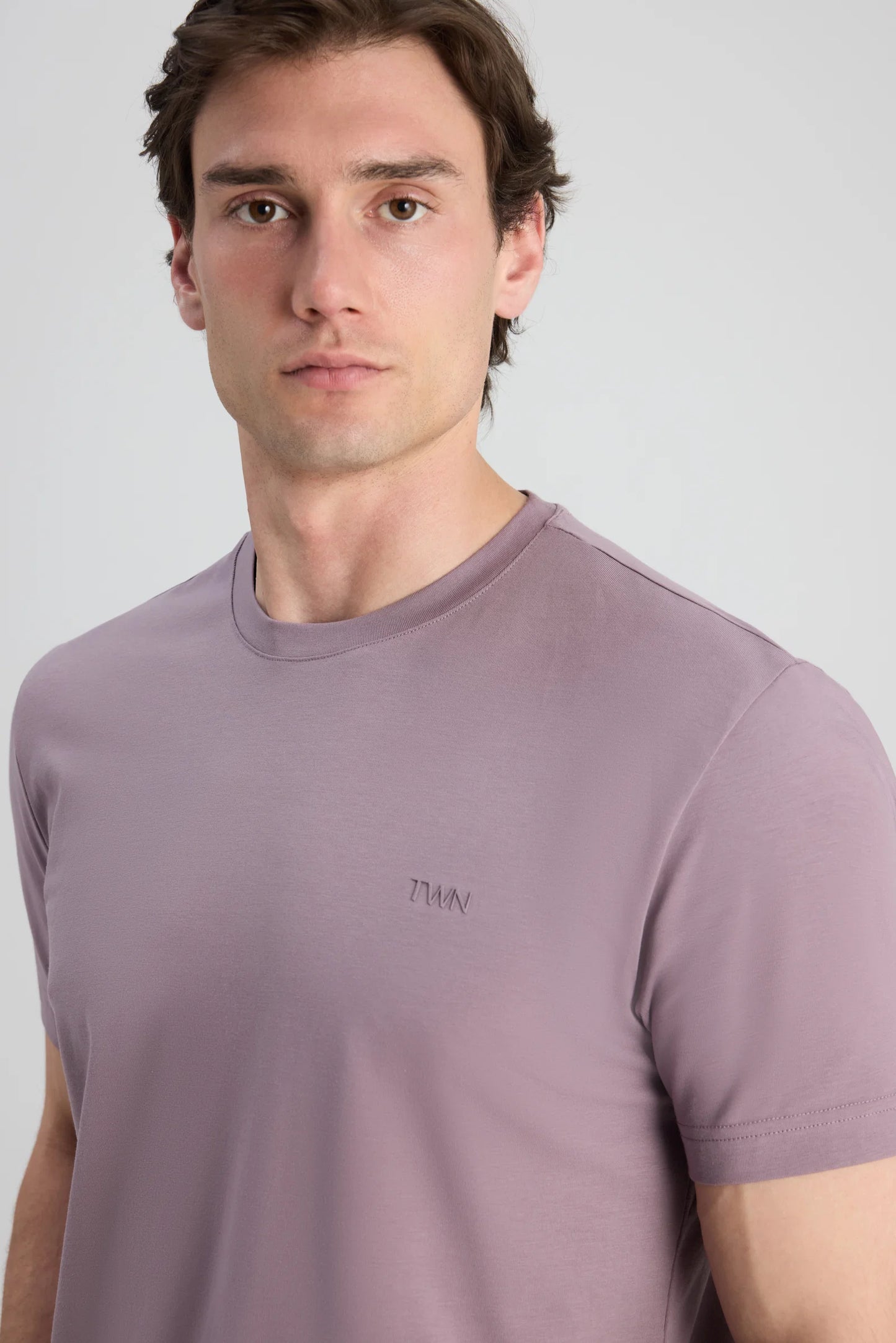 Twn Slim Fit Lila Düz T-shirt