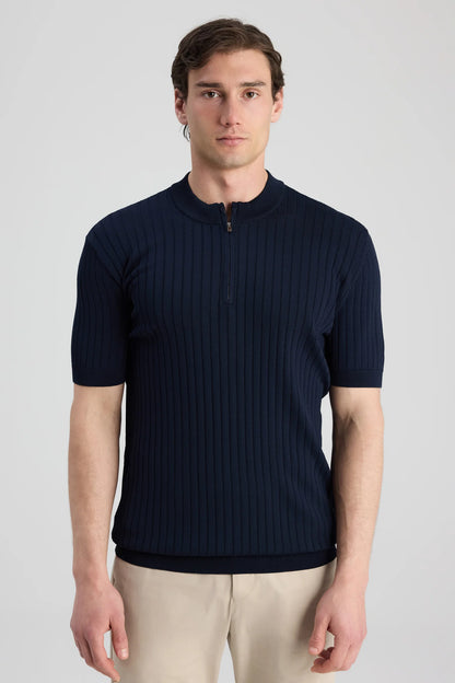 Ds Damat Regular Fit Lacivert Düz Kazak